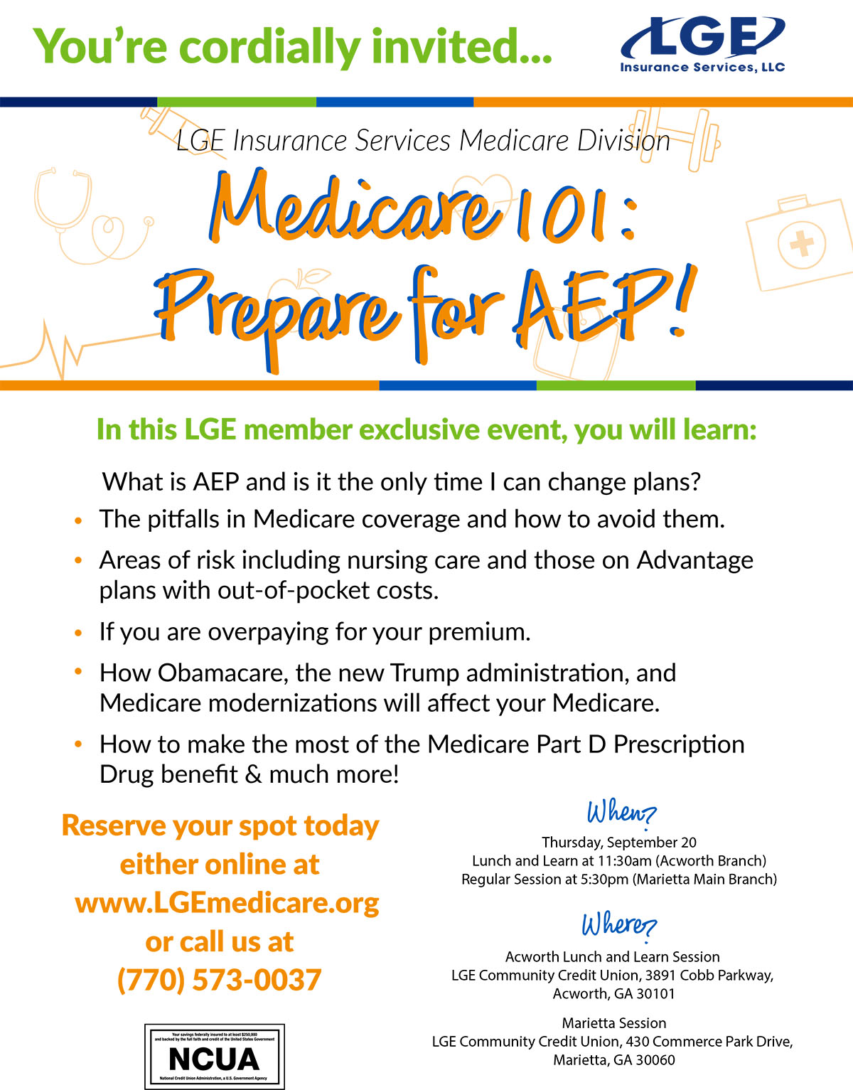 Medicare 101 flyer